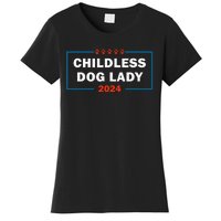 Childless Dog Lady Is Voting Kamala Election Usa 2024 Women's T-Shirt