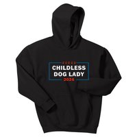 Childless Dog Lady Is Voting Kamala Election Usa 2024 Kids Hoodie