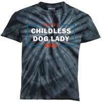 Childless Dog Lady Is Voting Kamala Election Usa 2024 Kids Tie-Dye T-Shirt