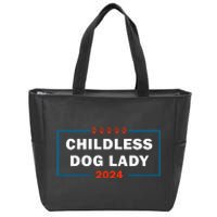 Childless Dog Lady Is Voting Kamala Election Usa 2024 Zip Tote Bag