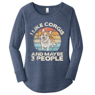 Corgi, Dog Lover, Funny Corgi, Corgi Owner, Cute Corgi Women's Perfect Tri Tunic Long Sleeve Shirt