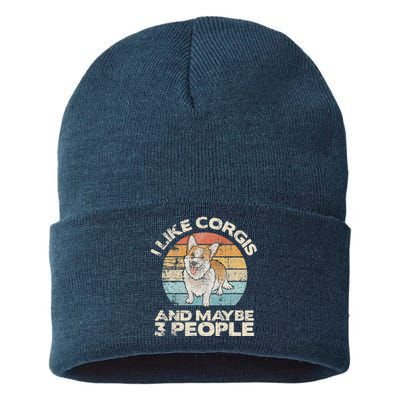 Corgi, Dog Lover, Funny Corgi, Corgi Owner, Cute Corgi Sustainable Knit Beanie