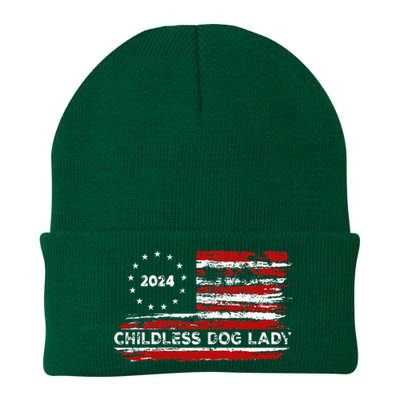 Childless Dog Lady Us Flag Vintage 2024 Knit Cap Winter Beanie