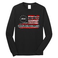 Childless Dog Lady Us Flag Vintage 2024 Long Sleeve Shirt