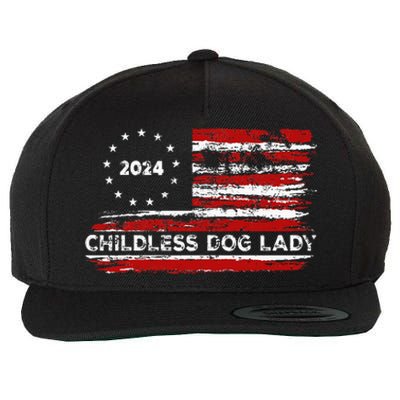 Childless Dog Lady Us Flag Vintage 2024 Wool Snapback Cap