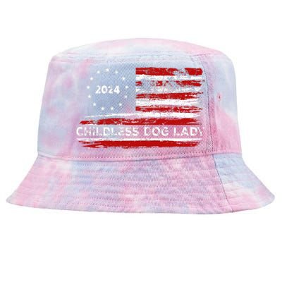 Childless Dog Lady Us Flag Vintage 2024 Tie-Dyed Bucket Hat