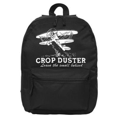 Crop Duster Leave The Smell Behind Plane Aerial Application 16 in Basic Backpack