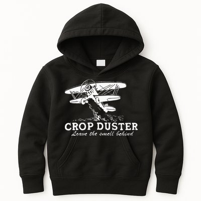 Crop Duster Leave The Smell Behind Plane Aerial Application Kids Hoodie