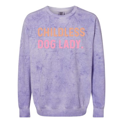 Childless Dog Lady For Kamala Harris 2024 Colorblast Crewneck Sweatshirt