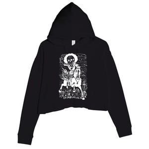 Calavera De La Adelita Crop Fleece Hoodie