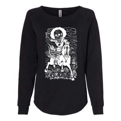 Calavera De La Adelita Womens California Wash Sweatshirt