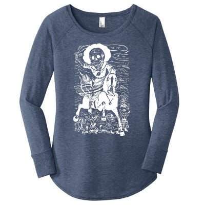 Calavera De La Adelita Women's Perfect Tri Tunic Long Sleeve Shirt