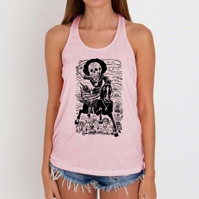 Calavera De La Adelita Women's Knotted Racerback Tank