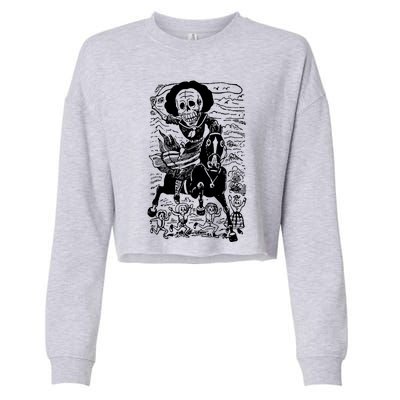 Calavera De La Adelita Cropped Pullover Crew