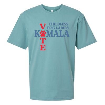 Childless Dog Ladies Vote For Kamala Harris 2024 Dog Lady Sueded Cloud Jersey T-Shirt