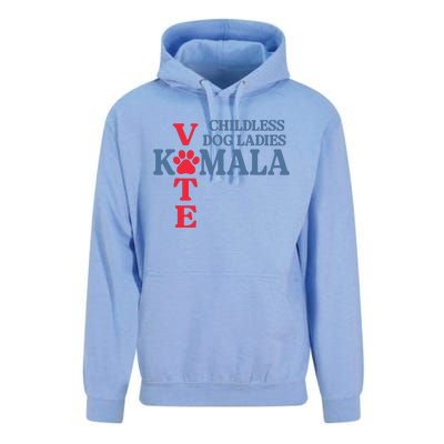 Childless Dog Ladies Vote For Kamala Harris 2024 Dog Lady Unisex Surf Hoodie