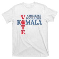 Childless Dog Ladies Vote For Kamala Harris 2024 Dog Lady T-Shirt