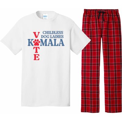 Childless Dog Ladies Vote For Kamala Harris 2024 Dog Lady Pajama Set