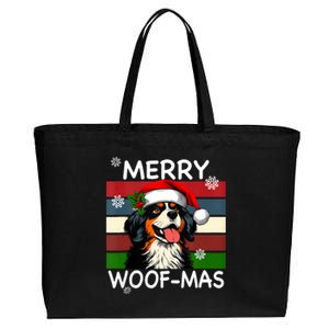 Christmas Dog Lovers Cute Funny Merry Woofmas Tank Top Cotton Canvas Jumbo Tote