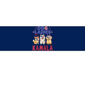 Childless Dog Ladies Voting For Kamala 2024 Raglan Bumper Sticker