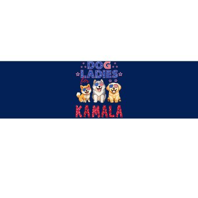 Childless Dog Ladies Voting For Kamala 2024 Raglan Bumper Sticker