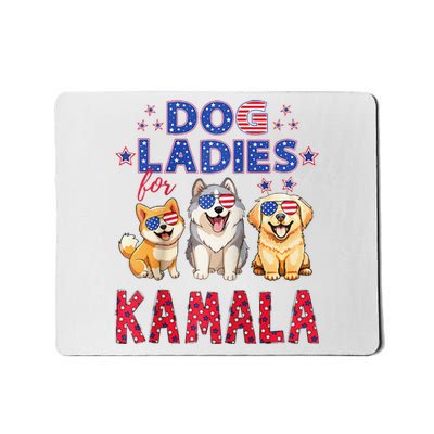 Childless Dog Ladies Voting For Kamala 2024 Raglan Mousepad