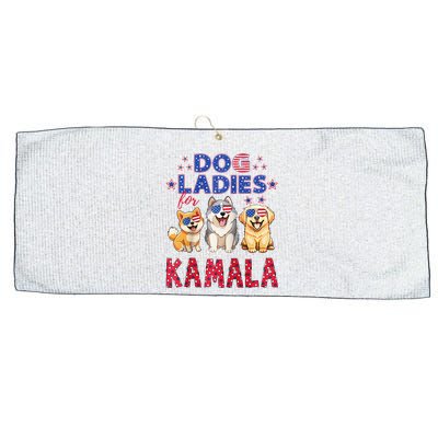 Childless Dog Ladies Voting For Kamala 2024 Raglan Large Microfiber Waffle Golf Towel