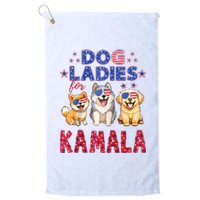 Childless Dog Ladies Voting For Kamala 2024 Raglan Platinum Collection Golf Towel