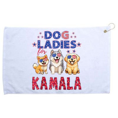 Childless Dog Ladies Voting For Kamala 2024 Raglan Grommeted Golf Towel