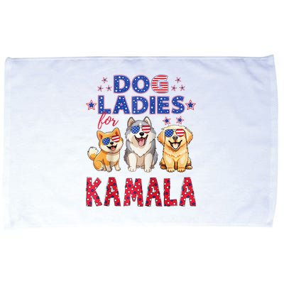 Childless Dog Ladies Voting For Kamala 2024 Raglan Microfiber Hand Towel