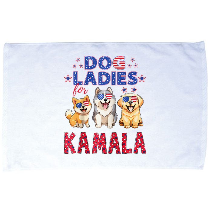 Childless Dog Ladies Voting For Kamala 2024 Raglan Microfiber Hand Towel