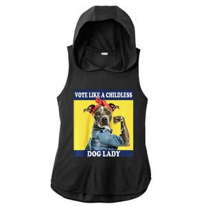 Childless Dog Lady Is Voting Kamala Election Usa 2024 Raglan Ladies PosiCharge Tri-Blend Wicking Draft Hoodie Tank