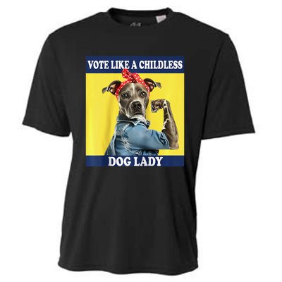 Childless Dog Lady Is Voting Kamala Election Usa 2024 Raglan Cooling Performance Crew T-Shirt