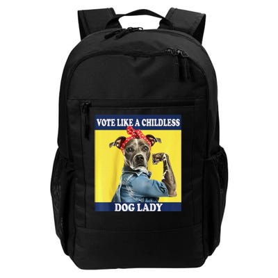 Childless Dog Lady Is Voting Kamala Election Usa 2024 Raglan Daily Commute Backpack