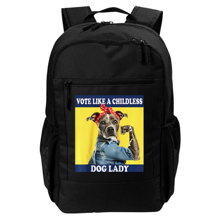 Childless Dog Lady Is Voting Kamala Election Usa 2024 Raglan Daily Commute Backpack