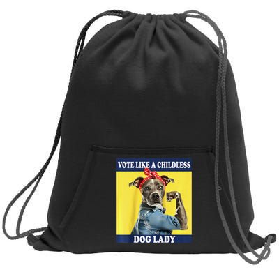 Childless Dog Lady Is Voting Kamala Election Usa 2024 Raglan Sweatshirt Cinch Pack Bag