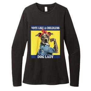 Childless Dog Lady Is Voting Kamala Election Usa 2024 Raglan Womens CVC Long Sleeve Shirt