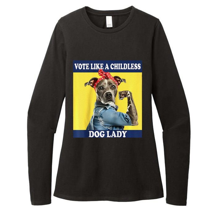 Childless Dog Lady Is Voting Kamala Election Usa 2024 Raglan Womens CVC Long Sleeve Shirt