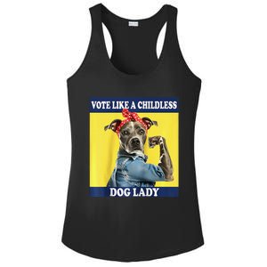 Childless Dog Lady Is Voting Kamala Election Usa 2024 Raglan Ladies PosiCharge Competitor Racerback Tank