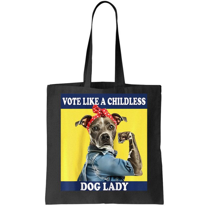 Childless Dog Lady Is Voting Kamala Election Usa 2024 Raglan Tote Bag