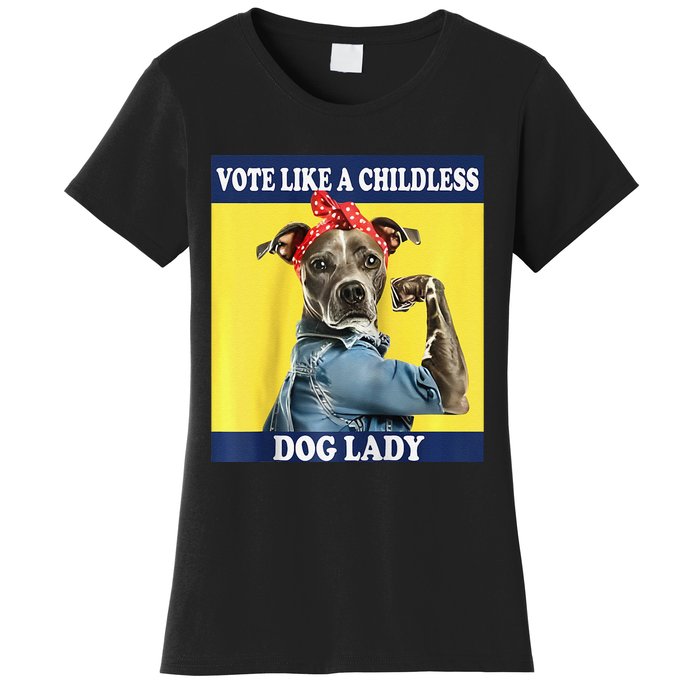 Childless Dog Lady Is Voting Kamala Election Usa 2024 Raglan Women's T-Shirt