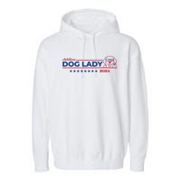 Childless Dog Lady Ladies Voting Election 2024 Usa Garment-Dyed Fleece Hoodie