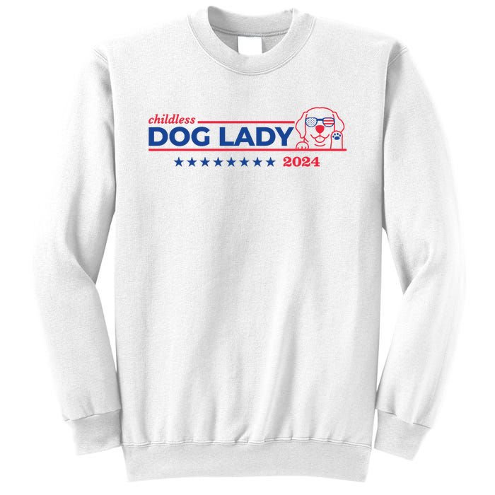 Childless Dog Lady Ladies Voting Election 2024 Usa Sweatshirt