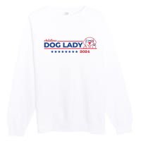 Childless Dog Lady Ladies Voting Election 2024 Usa Premium Crewneck Sweatshirt