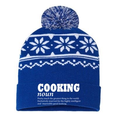 Cooking Definition Love To Cook Funny Cooking Mom Funny Gift USA-Made Snowflake Beanie