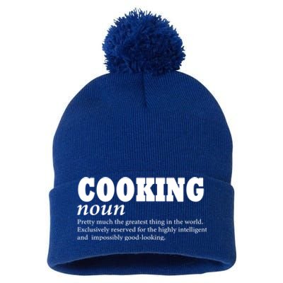 Cooking Definition Love To Cook Funny Cooking Mom Funny Gift Pom Pom 12in Knit Beanie