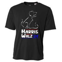 Cat Dog Ladies For Kamala 2024 President Kamala Harris Walz Cooling Performance Crew T-Shirt