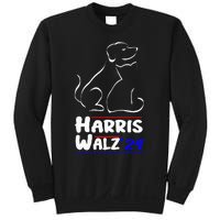 Cat Dog Ladies For Kamala 2024 President Kamala Harris Walz Sweatshirt