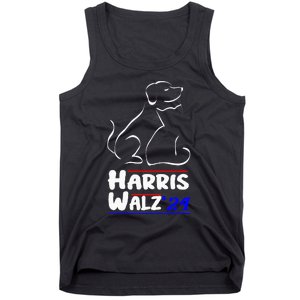 Cat Dog Ladies For Kamala 2024 President Kamala Harris Walz Tank Top