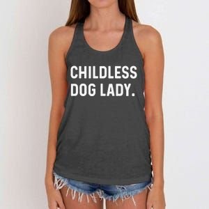 Childless Dog Lady Funny Pet Animal Dog Mom Sweat Women's Knotted Racerback Tank